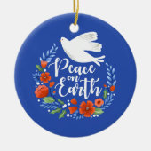 Vrede op Aarde kerstmis Keramisch Ornament (Voorkant)