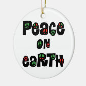 Vrede op aarde kerstmis keramisch ornament (Links)