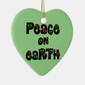 Vrede op aarde kerstmis keramisch ornament (Rechts)