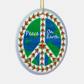 Vrede op Aarde kerstmis Keramisch Ornament (Rechts)