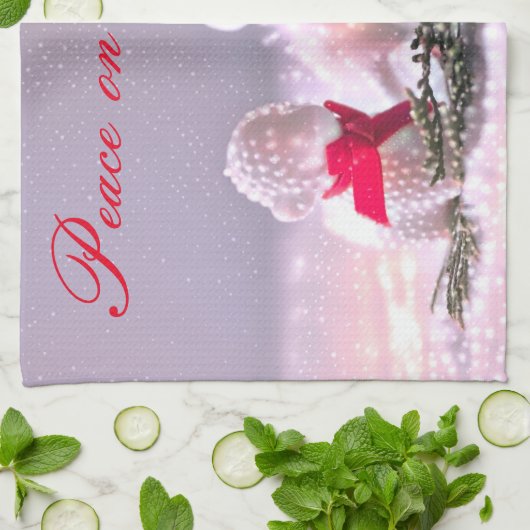 Vrede op aarde Kerstmis Keuken Handdoeken (Gevouwen)
