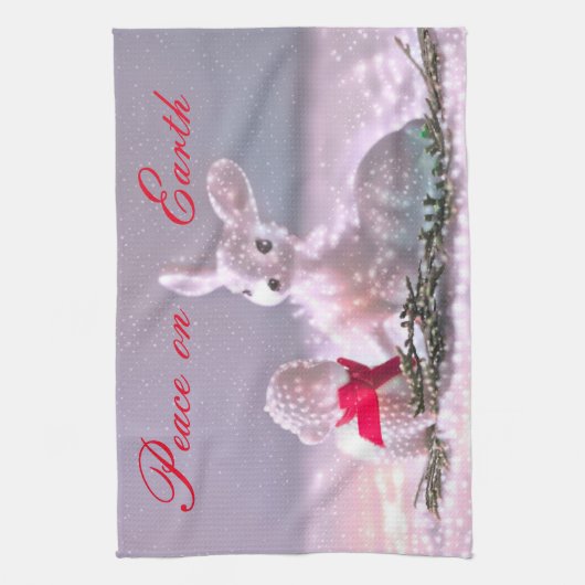 Vrede op aarde Kerstmis Keuken Handdoeken (Verticaal)