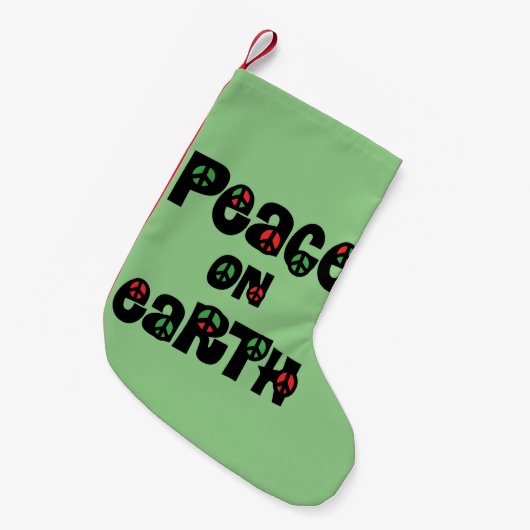 Vrede op aarde kerstmis kleine kerstsok (Voorkant (Hangend))