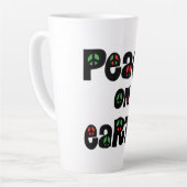 Vrede op aarde kerstmis latte mok (Linkerhoek)