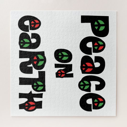 Vrede op aarde kerstmis legpuzzel (Horizontaal)