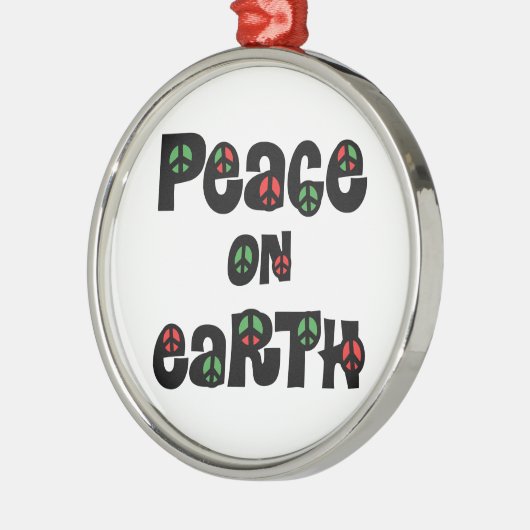 Vrede op aarde kerstmis metalen ornament (Links)