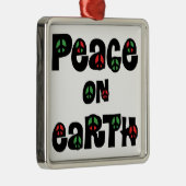 Vrede op aarde kerstmis metalen ornament (Rechts)