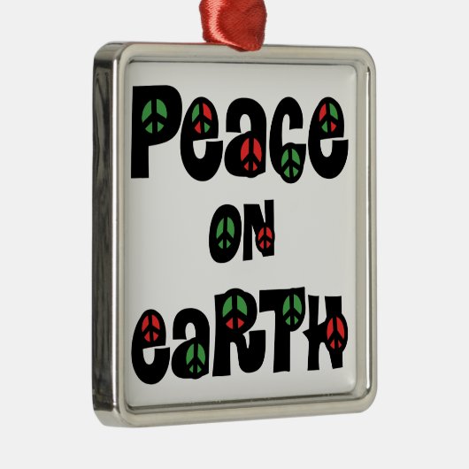 Vrede op aarde kerstmis metalen ornament (Rechts)