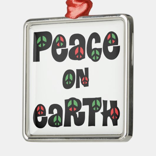 Vrede op aarde kerstmis metalen ornament (Links)