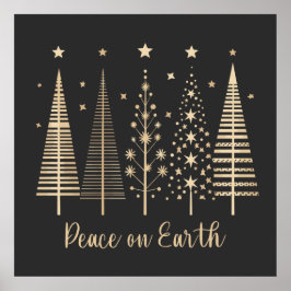 Vrede op aarde Kerstmis minimalistisch Poster