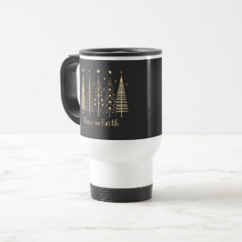 Vrede op aarde Kerstmis minimalistisch Reisbeker