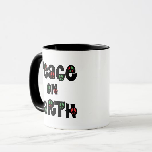 Vrede op aarde kerstmis mok (Voorkant links)