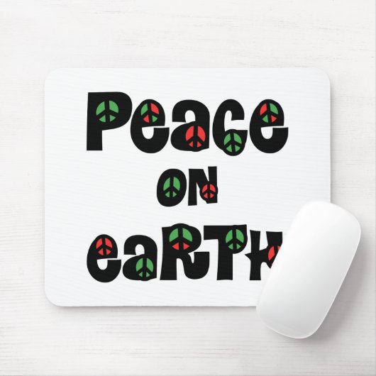 Vrede op aarde kerstmis muismat (Met muis)