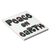 Vrede op aarde kerstmis notitieblok (Schuin)