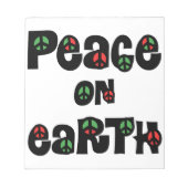 Vrede op aarde kerstmis notitieblok (Voorkant)