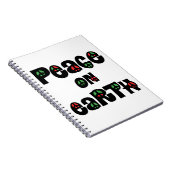 Vrede op aarde kerstmis notitieboek (Rechterzijde)