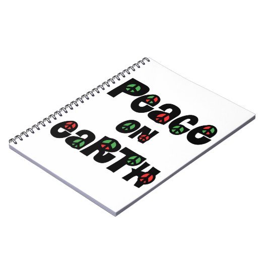 Vrede op aarde kerstmis notitieboek (Linkerzijde)