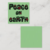 Vrede op aarde kerstmis notitiekaartje (Voorkant / Achterkant)