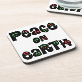 Vrede op aarde kerstmis onderzetter (Linkerzijde)