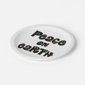 Vrede op aarde kerstmis papieren bordje (Gekanteld)