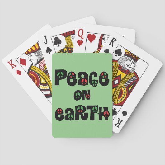 Vrede op aarde kerstmis pokerkaarten (Achterkant)