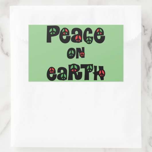 Vrede op aarde kerstmis rechthoekige sticker (Tas)
