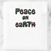 Vrede op aarde kerstmis rechthoekige sticker (Tas)