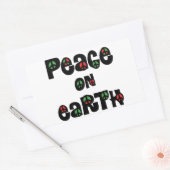 Vrede op aarde kerstmis rechthoekige sticker (Envelop)
