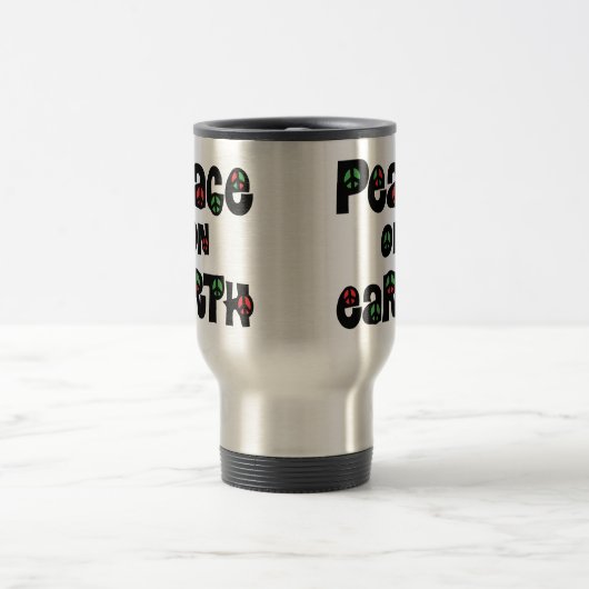 Vrede op aarde kerstmis reisbeker (Center)