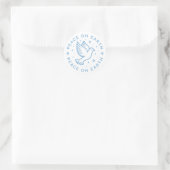 Vrede op aarde Kerstmis Ronde Sticker (Tas)