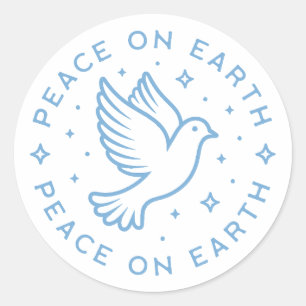Vrede op aarde Kerstmis Ronde Sticker