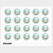 Vrede op Aarde kerstmis Ronde Sticker (Vel)