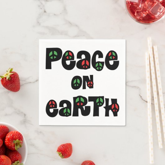 Vrede op aarde kerstmis servet (Insitu)