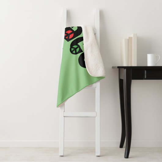 Vrede op aarde kerstmis sherpa deken (In situ)