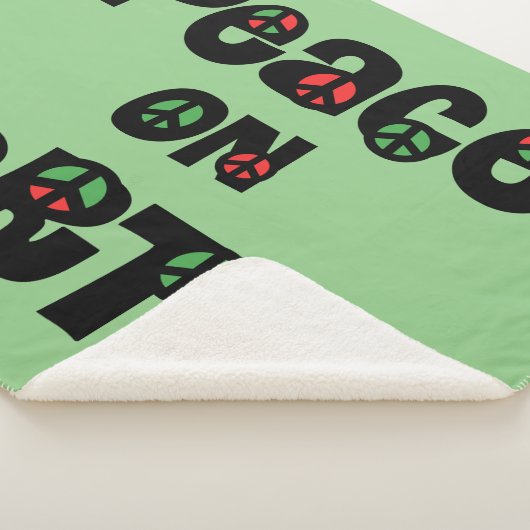 Vrede op aarde kerstmis sherpa deken (3/4)