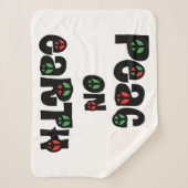 Vrede op aarde kerstmis sherpa deken (Voorkant)