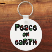 Vrede op aarde kerstmis sleutelhanger (Achterkant)