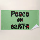 Vrede op aarde kerstmis strandlaken (Voorkant)