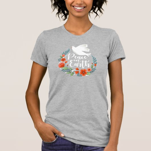 Vrede op Aarde kerstmis T-shirt (Voorkant)