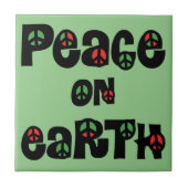 Vrede op aarde kerstmis tegeltje (Voorkant)
