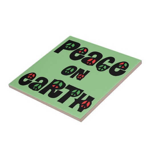 Vrede op aarde kerstmis tegeltje (Zijkant)