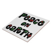 Vrede op aarde kerstmis tegeltje (Zijkant)