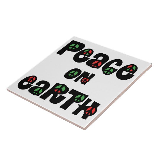 Vrede op aarde kerstmis tegeltje (Zijkant)