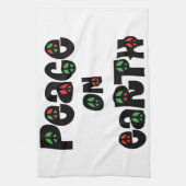 Vrede op aarde kerstmis theedoek (Verticaal)