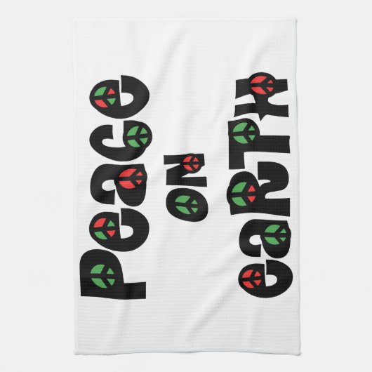 Vrede op aarde kerstmis theedoek (Verticaal)