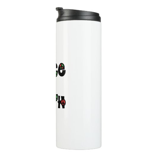 Vrede op aarde kerstmis thermosbeker (Geroteerd rechts)