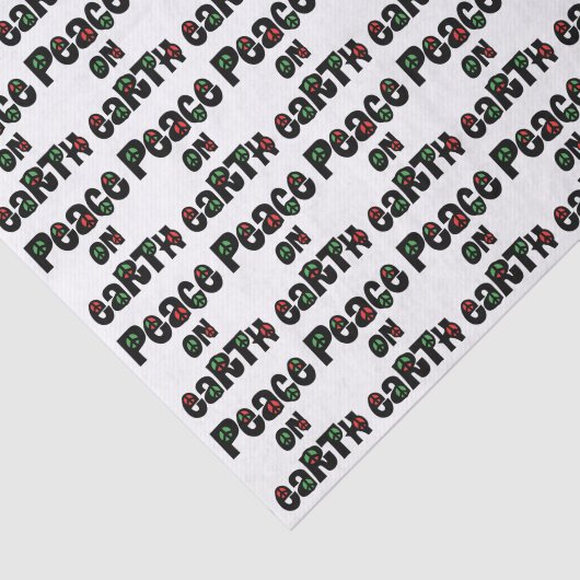 Vrede op aarde kerstmis tissuepapier (Detail)