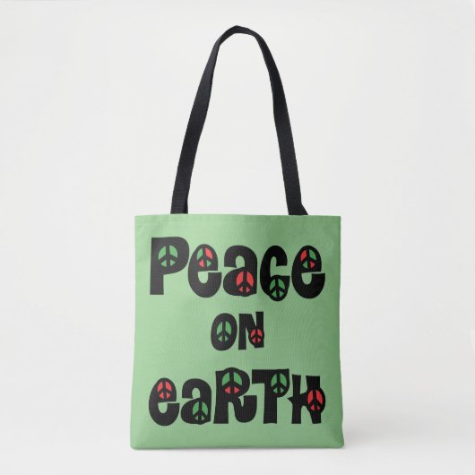 Vrede op aarde kerstmis tote bag (Voorkant)