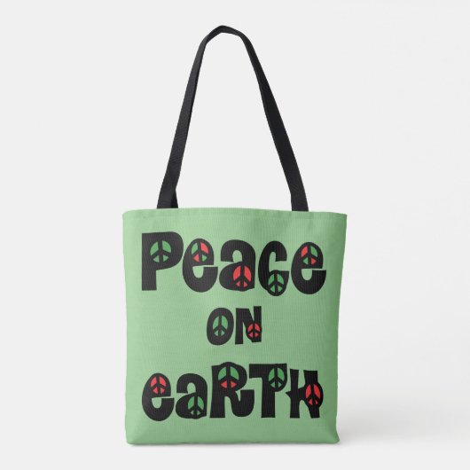 Vrede op aarde kerstmis tote bag (Achterkant)