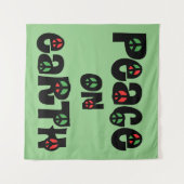 Vrede op aarde kerstmis wandkleed (Voorkant (horizontaal))